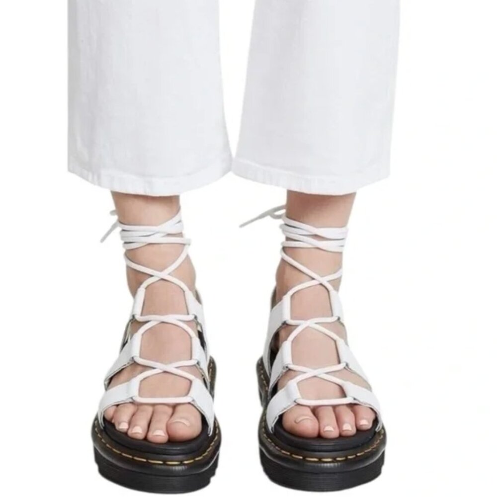 Dr. Martens Nartilla White Gladiator Sandals women's 9 (10)